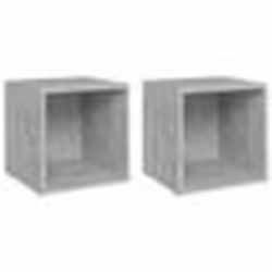 vidaXL Meubles TV 2 pcs gris béton 37x35x37 cm bois d’ingénierie - TU
