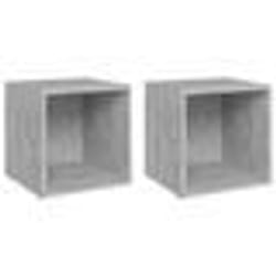 vidaXL Meubles TV 2 pcs gris béton 37x35x37 cm bois d’ingénierie - TU