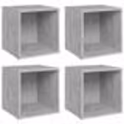 vidaXL Meubles TV 4 pcs gris béton 37x35x37 cm bois d’ingénierie - TU