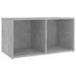 vidaXL Meuble TV gris béton 72x35x36,5 cm bois d’ingénierie - TU