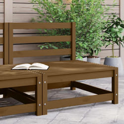 Vidaxl - Canapé central de jardin Marron miel Bois de pin solide