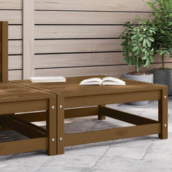 Repose-pied de jardin 70x70x30cm marron miel bois de pin solide Vidaxl