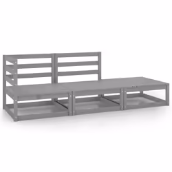 VidaXL 805677, Gris, Bois, Adultes et enfants, 700 mm, 700 mm, 670 mm