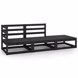 VidaXL 805704, Noir, Bois, Adultes et enfants