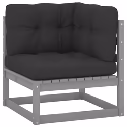 VidaXL 805717, Gris, Bois, Tissu, Polyester, 110 kg, Adultes et enfants, 700 mm, 700 mm
