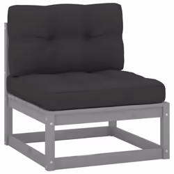VidaXL 805722, Gris, Bois, Tissu, Polyester, 110 kg, Adultes et enfants, 700 mm, 700 mm