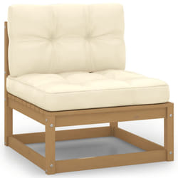VidaXL 805723 banc de jardin Bois, Tissu, Polyester