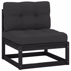 VidaXL 805724, Noir, Bois, Tissu, Polyester, Adultes et enfants, 700 mm, 700 mm, 670 mm