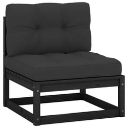 VidaXL 805724 banc de jardin Bois, Tissu, Polyester