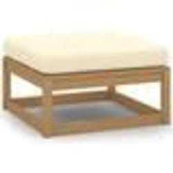 vidaXL Repose-pied de jardin et coussin Marron miel Bois de pin massif - TU