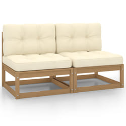 VidaXL 805738 banc de jardin Bois, Tissu, Polyester