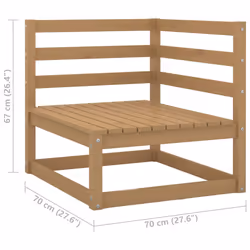 VidaXL 805748 banc de jardin Bois, Tissu, Polyester - Vue supplémentaire 6