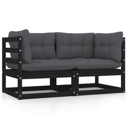 VidaXL 805749 banc de jardin Bois, Tissu, Polyester