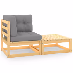 VidaXL 805750, Bois, Tissu, Polyester, 110 kg, Adultes et enfants, 8 cm, 70 cm, 70 cm