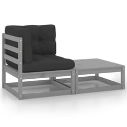 VidaXL 805752 banc de jardin Bois, Tissu, Polyester