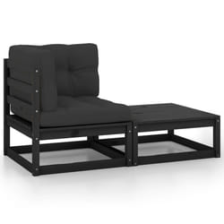 VidaXL 805754 banc de jardin Bois, Tissu, Polyester