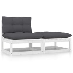 VidaXL 805756 banc de jardin Bois, Tissu, Polyester