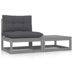VidaXL 805762 banc de jardin Bois, Tissu, Polyester