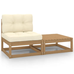 VidaXL 805763 banc de jardin Bois, Tissu, Polyester