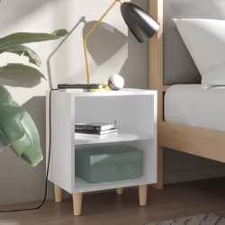 VidaXL 805780 Table de nuit et table de chevet Blanc