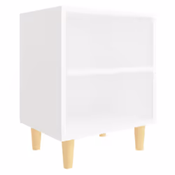 VidaXL 805780 Table de nuit et table de chevet Blanc - Vue supplémentaire 4
