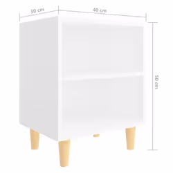 VidaXL 805780 Table de nuit et table de chevet Blanc - Vue supplémentaire 6