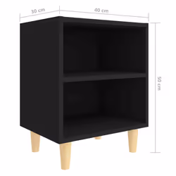 VidaXL 805781 Table de nuit et table de chevet Noir - Vue supplémentaire 6