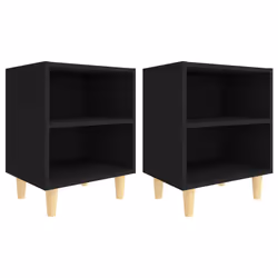 VidaXL 805782, Noir, Bois, 400 mm, 300 mm, 500 mm, 2 pièce(s)