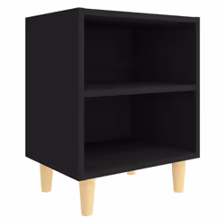 VidaXL 805782 Table de nuit et table de chevet Noir - Vue supplémentaire 4