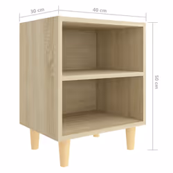 VidaXL 805785 Table de nuit et table de chevet Chêne - Vue supplémentaire 6