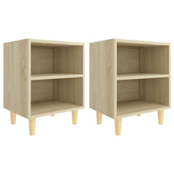 VidaXL 805786 Table de nuit et table de chevet Chêne