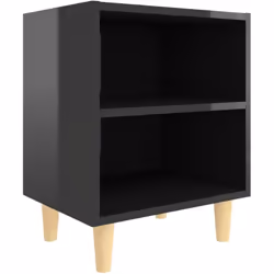 Apportez un style scandinave à votre intérieur avec cette table de chevet. Cette table de chevet avec pieds en bois est stabl ...