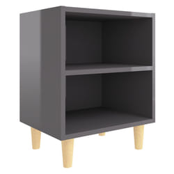 VidaXL 805795 Table de nuit et table de chevet Gris