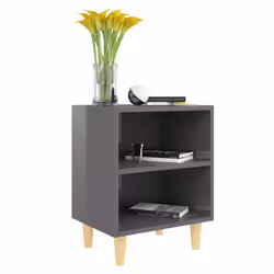 VidaXL 805795 Table de nuit et table de chevet Gris