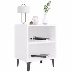 VidaXL 805798 Table de nuit et table de chevet Blanc - Vue supplémentaire 3