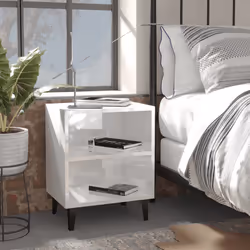 VidaXL 805809 Table de nuit et table de chevet Blanc