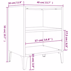 VidaXL 805809 Table de nuit et table de chevet Blanc - Vue supplémentaire 6