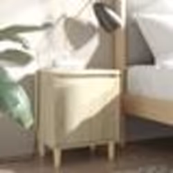 vidaXL Table de chevet avec pieds en bois Chêne sonoma 40x30x50 cm - TU