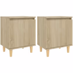 Apportez un style scandinave à votre intérieur avec ces tables de chevet. La table de chevet avec pieds en bois est stable et ...
