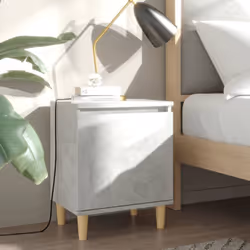 Apportez un style scandinave à votre intérieur avec cette table de chevet. Cette table de chevet avec pieds en bois est stabl ...