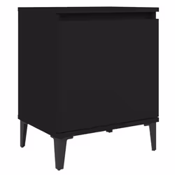 VidaXL 805836, Noir, Métal, Bois, 400 mm, 300 mm, 500 mm, 2 pièce(s)