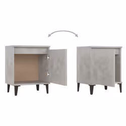 VidaXL 805842 Table de nuit et table de chevet Couleur du béton - Vue supplémentaire 6