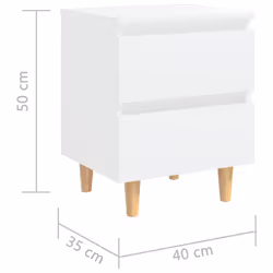 VidaXL 805851 Table de nuit et table de chevet Blanc - Vue supplémentaire 7
