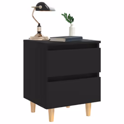 VidaXL 805854 Table de nuit et table de chevet Noir - Vue supplémentaire 6