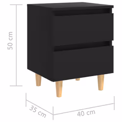 VidaXL 805854 Table de nuit et table de chevet Noir - Vue supplémentaire 7