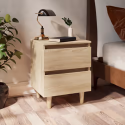 VidaXL 805857 Table de nuit et table de chevet Chêne