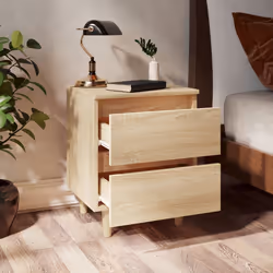 VidaXL 805857 Table de nuit et table de chevet Chêne - Vue supplémentaire 6
