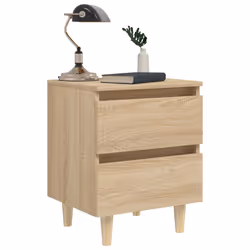 VidaXL 805857 Table de nuit et table de chevet Chêne - Vue supplémentaire 7