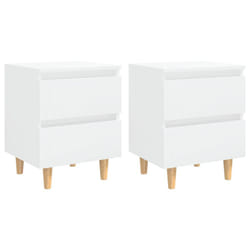 VidaXL 805864 Table de nuit et table de chevet Blanc