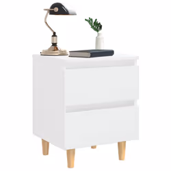 VidaXL 805864 Table de nuit et table de chevet Blanc - Vue supplémentaire 7